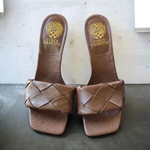 Vince Camuto Tan Woven Heeled Sandals